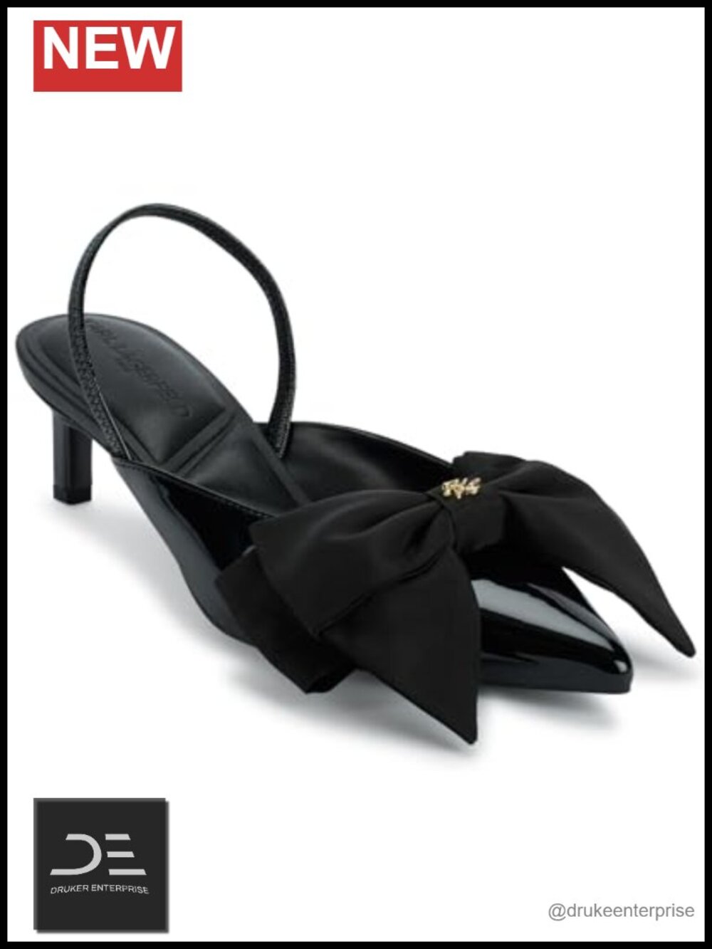Karl Lagerfeld Sharla Pointed Toe Slingback Pump with Oversized Bow